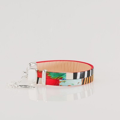 pulsera nelumbo linea bit jungle pulseras de cuero y plata moda sostenible hecho en España